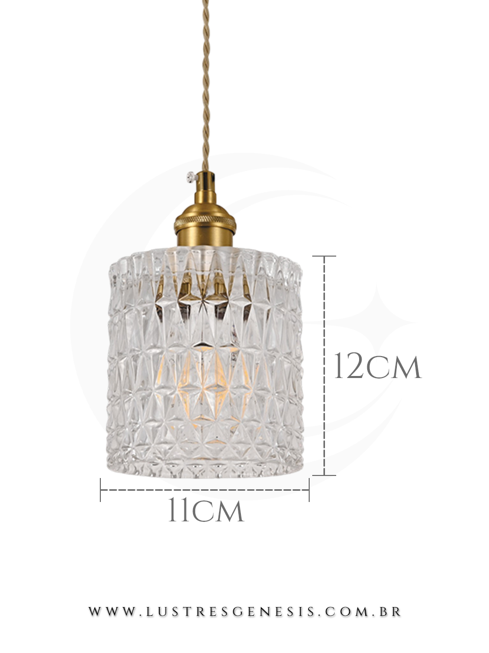 A Luminaria Pendente com acabamento em metal bronze e cupula de vidro transparente e ideal para renovar seu ambiente.